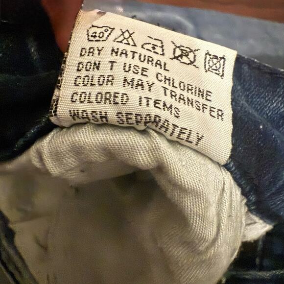 Kilogram blue washed curve biker vintage jeans men 36\31 cotton spandex - Picture 8 of 8